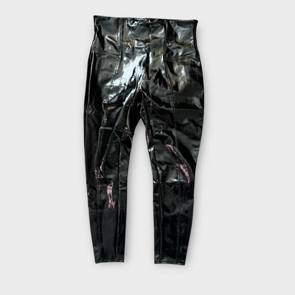 NEW SPANX black latex leggings size XL Petite - Picture 3 of 9